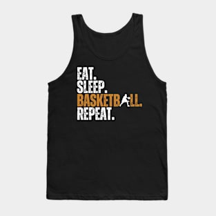 Eat Sleep Basketball Repeat Retro Vintage Boy Kid Men Women Tank Top